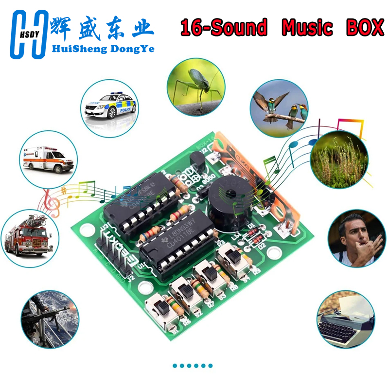 16 музыкальных звуковых блоков – обзор и цена Diy Electronics Learning Kit